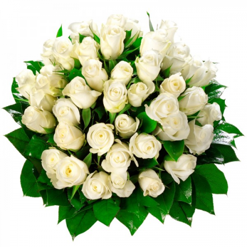 Букет из белых роз "Мелодия"  с доставкой по Кемерово